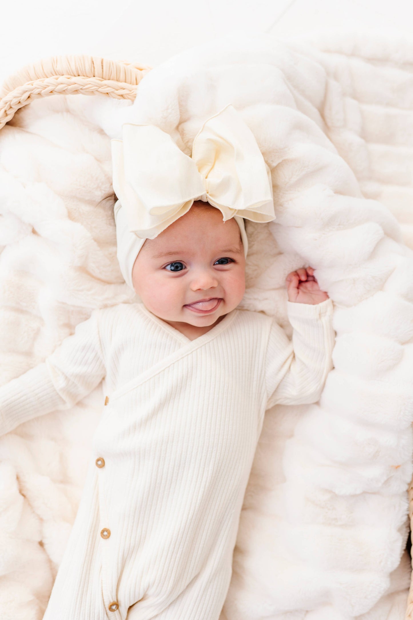 Baby Bling® Faux Silk Big Classic Bow on soft nylon headband