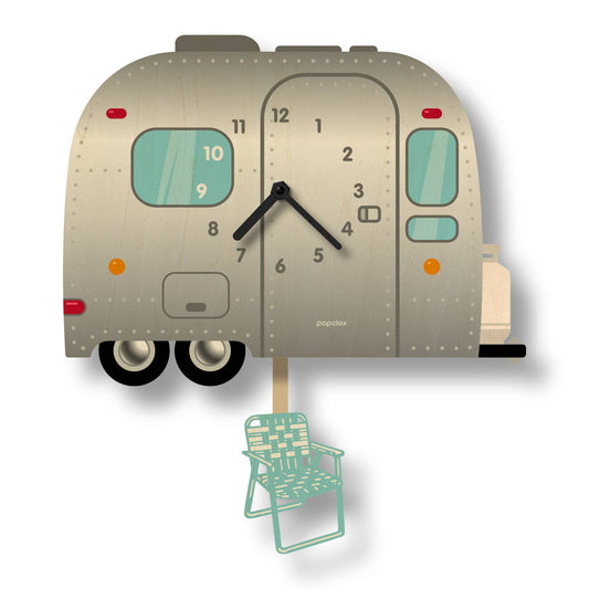 Retro RV Pendulum Clock - Wood