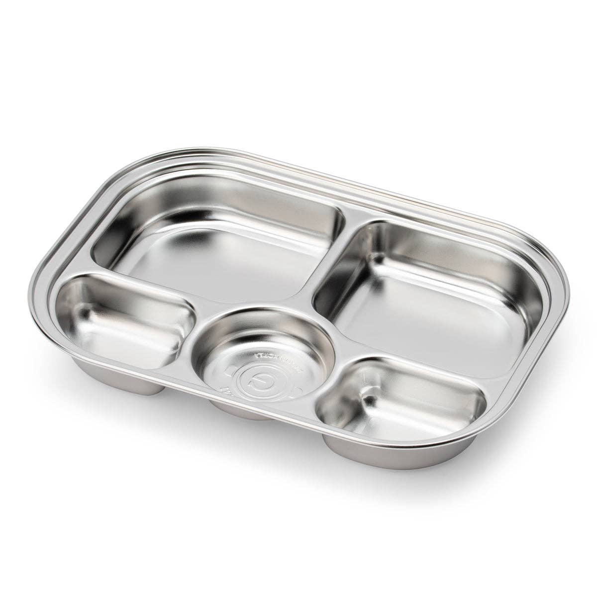 Grosmimi Stainless Steel Food Tray with 5 Compartment: Knotted with suction