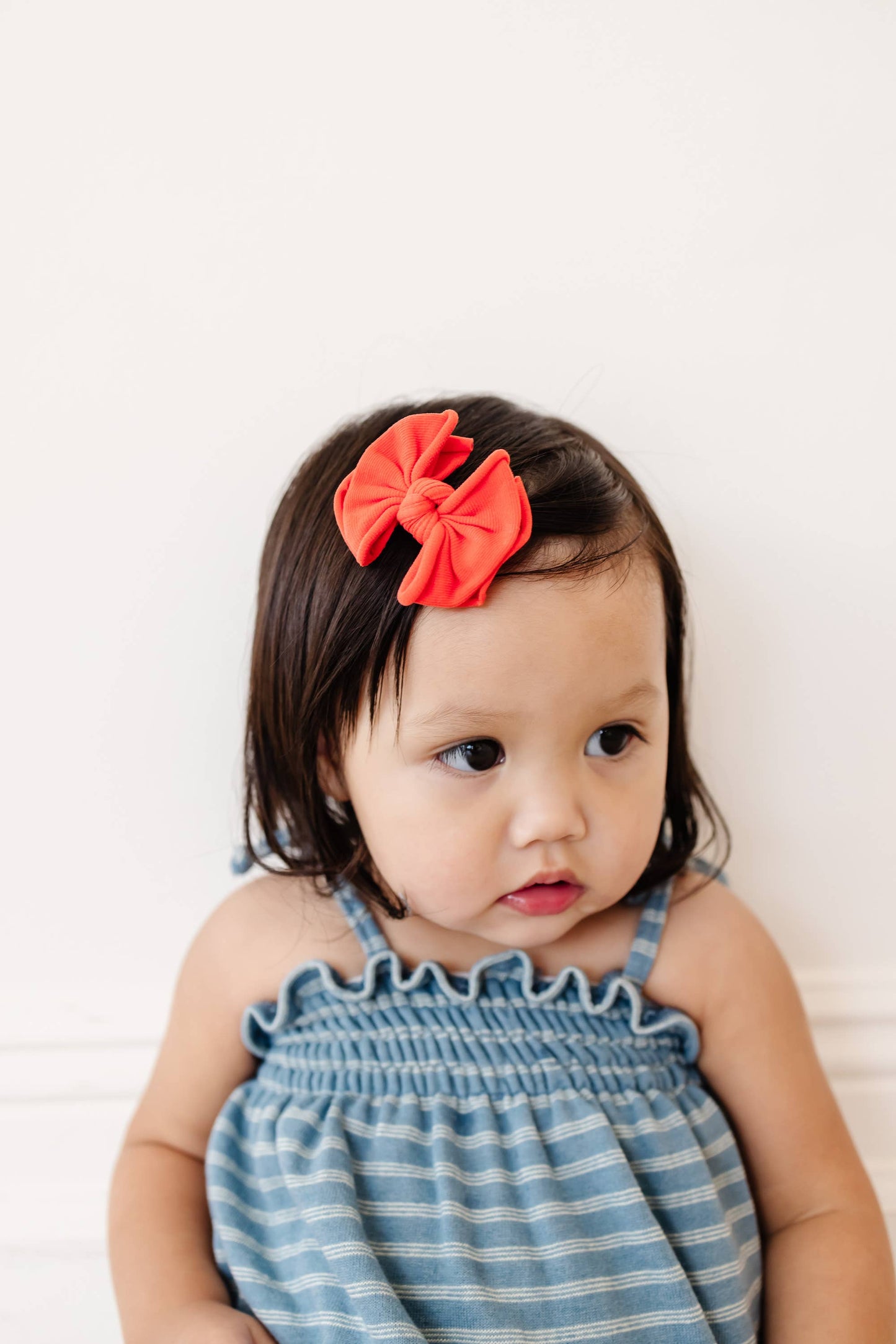 Baby Bling® 2-Pack Baby FAB® Clips soft nylon bow hair clips