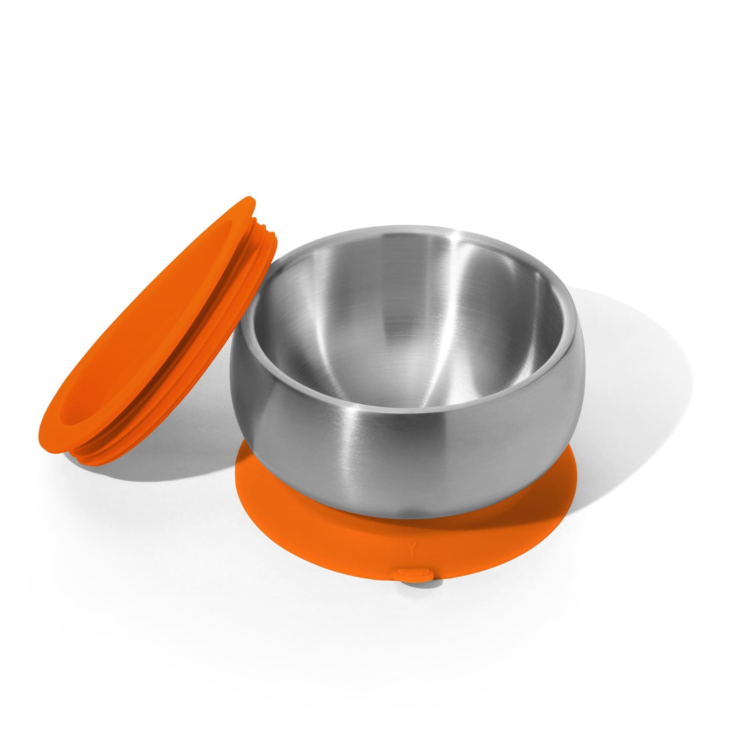 Baby Bowl + Storage Lid | Stainless Steel & Silicone: White