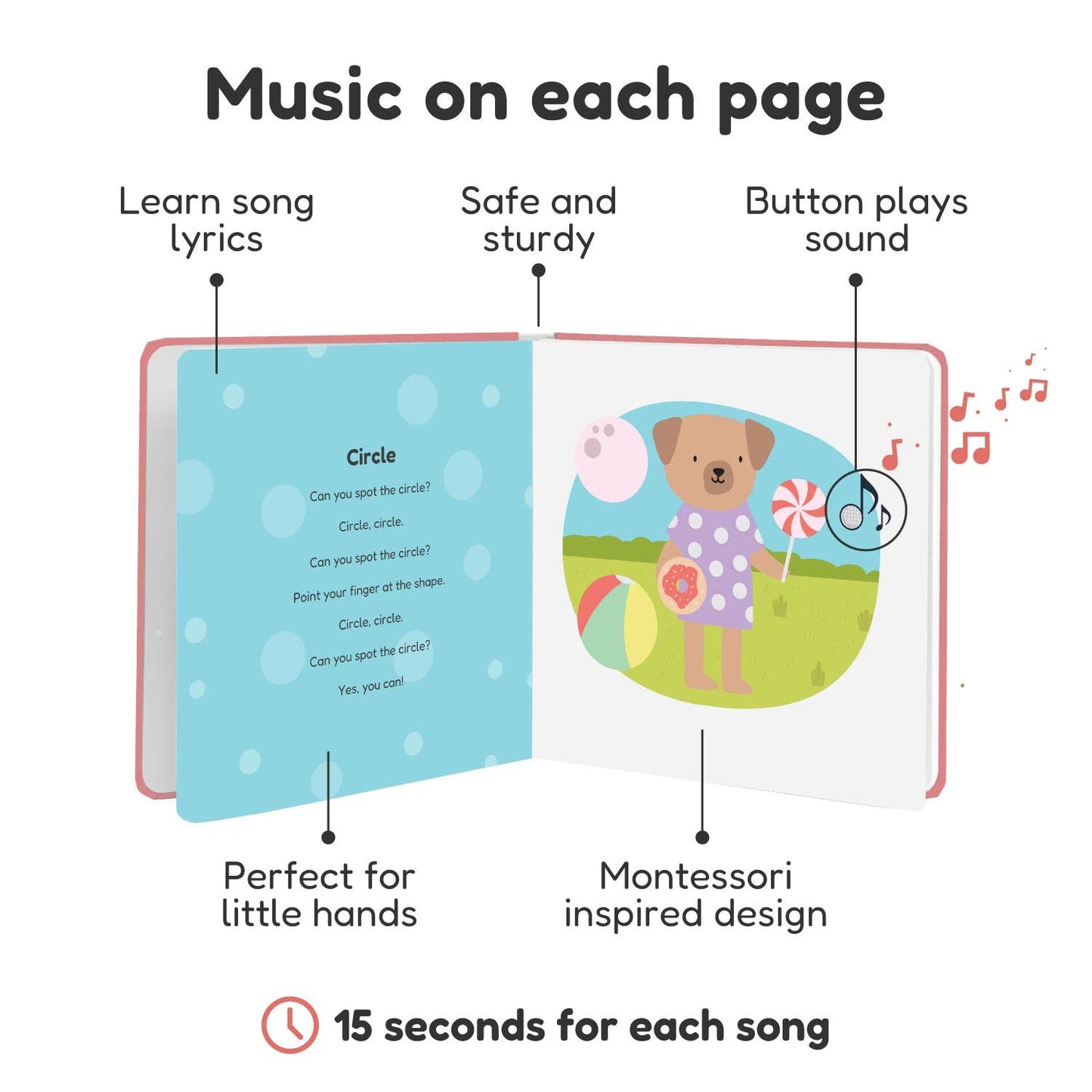 Cali's Books Children Shapes Musical Book - Learning Books