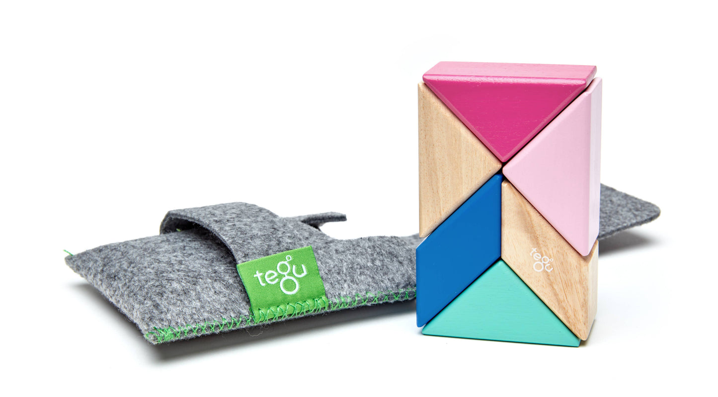 Pocket Pouch Prism - Magnetic Wooden Block Set: Tints