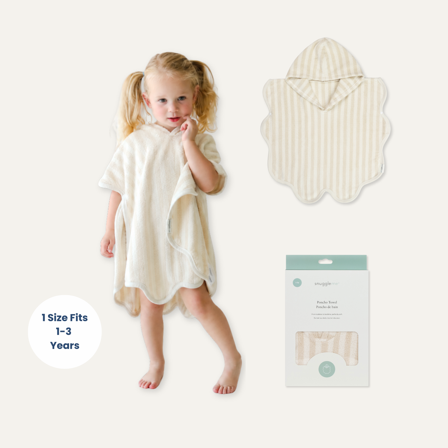 Snuggle Me Poncho Towel | Natural
