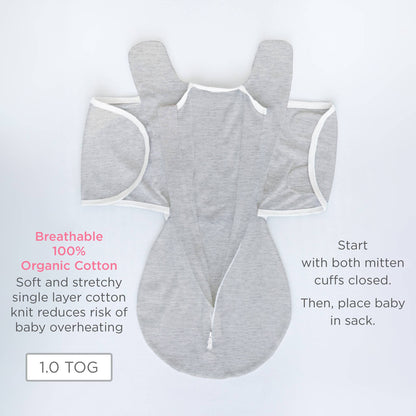 Organic Omni Swaddle Sack, Sand Dollar