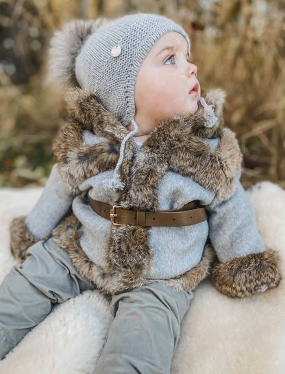 Petite Maison Kids. Cashmere Aviator Hat