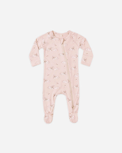 Bamboo Zip Footie || Swans