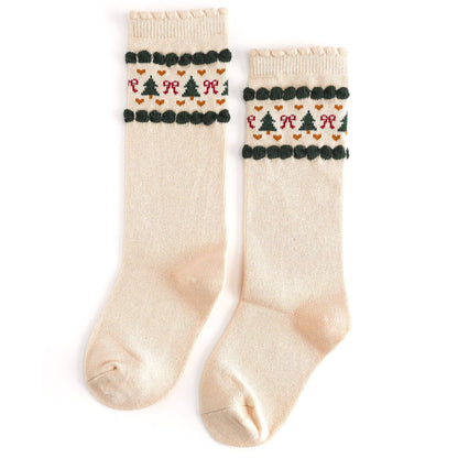 Little Stocking Co.Vanilla Fair Isle Knee High Socks