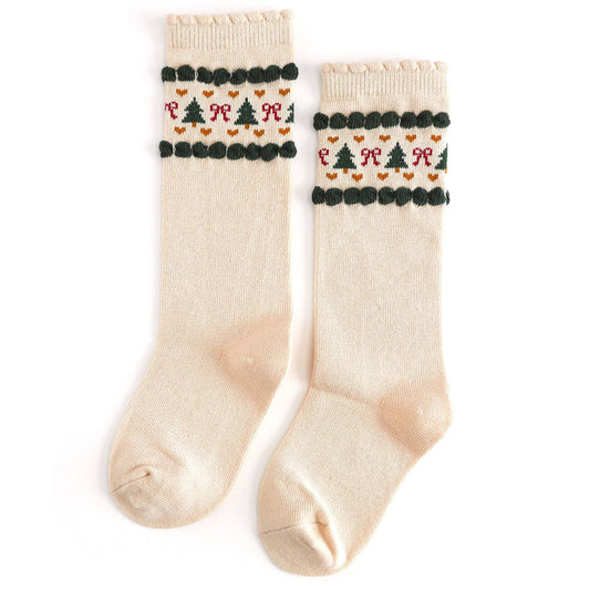 Little Stocking Co.Vanilla Fair Isle Knee High Socks