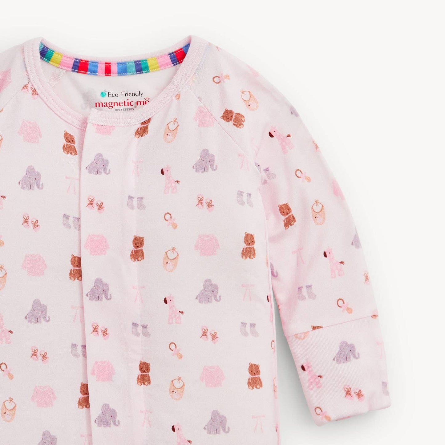 NURSERY NOSTALGIA PINK MODAL CONV COVERALL