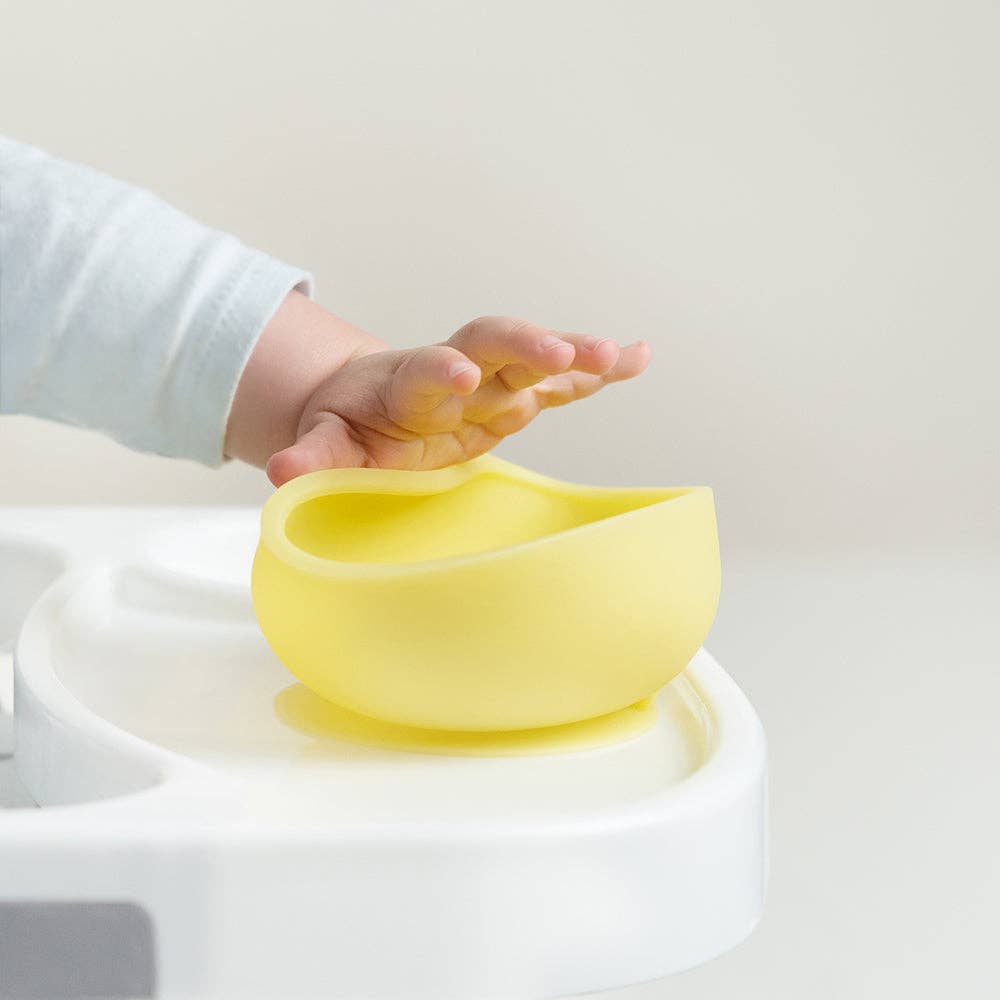 Silicone Suction Bowl with Lid: Blueberry
