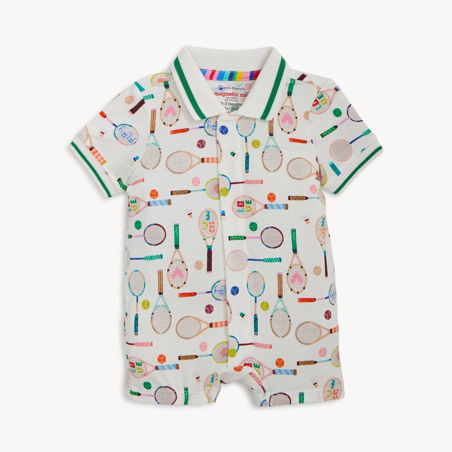 LOVE ALL MODAL MAGNETIC S/S SHORT POLO ROMPER