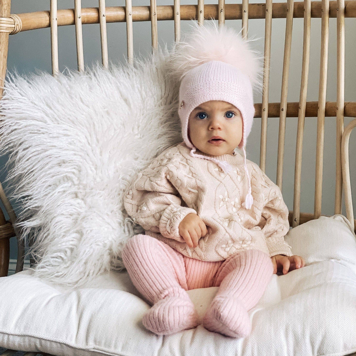 Petite Maison Kids. Cashmere Aviator Hat