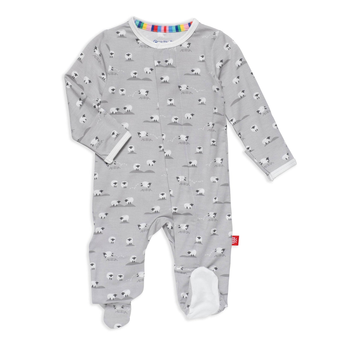 BAA BAA BABY GRAY MODAL MAGNETIC FOOTIE