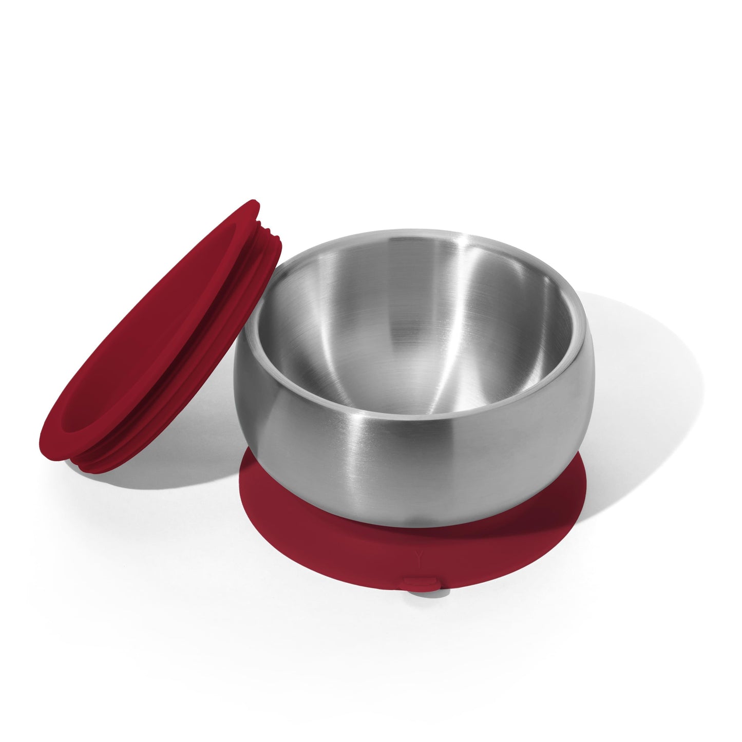Baby Bowl + Storage Lid | Stainless Steel & Silicone: White