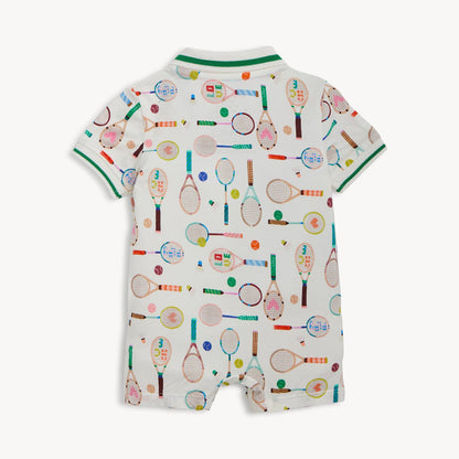 LOVE ALL MODAL MAGNETIC S/S SHORT POLO ROMPER