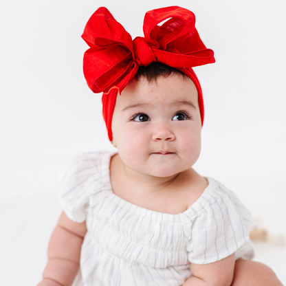 Baby Bling® Faux Silk Big Classic Bow on soft nylon headband