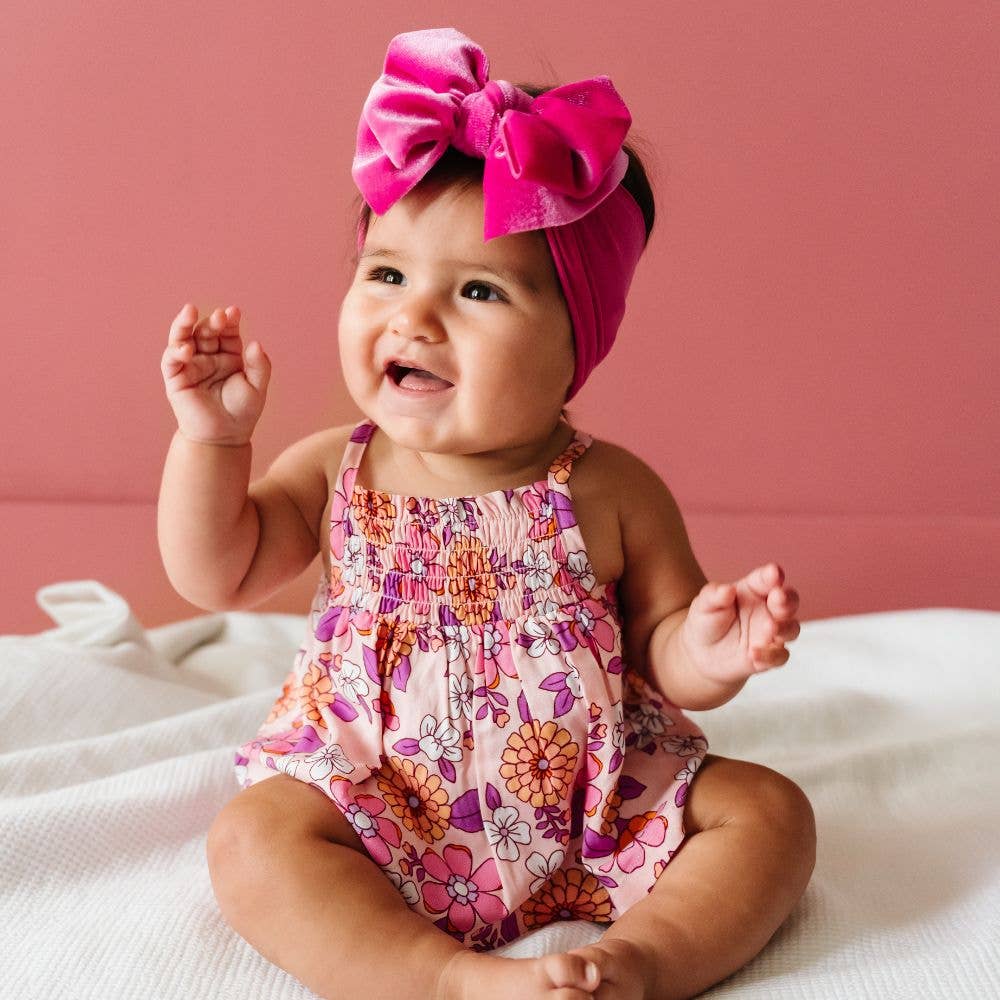 Baby Bling® Velvet FAB® soft nylon headband with velvet bow