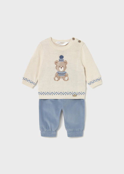 Newborn Boy Pants and Sweater Set