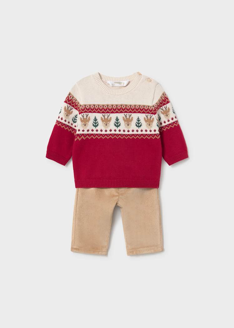 Mayoral Newborn Boy Pants and Sweater Set 2532