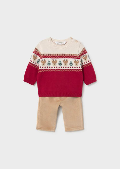 Mayoral Newborn Boy Pants and Sweater Set 2532
