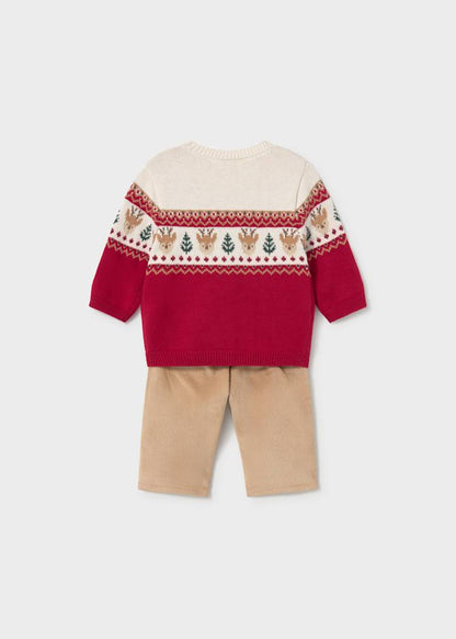 Mayoral Newborn Boy Pants and Sweater Set 2532
