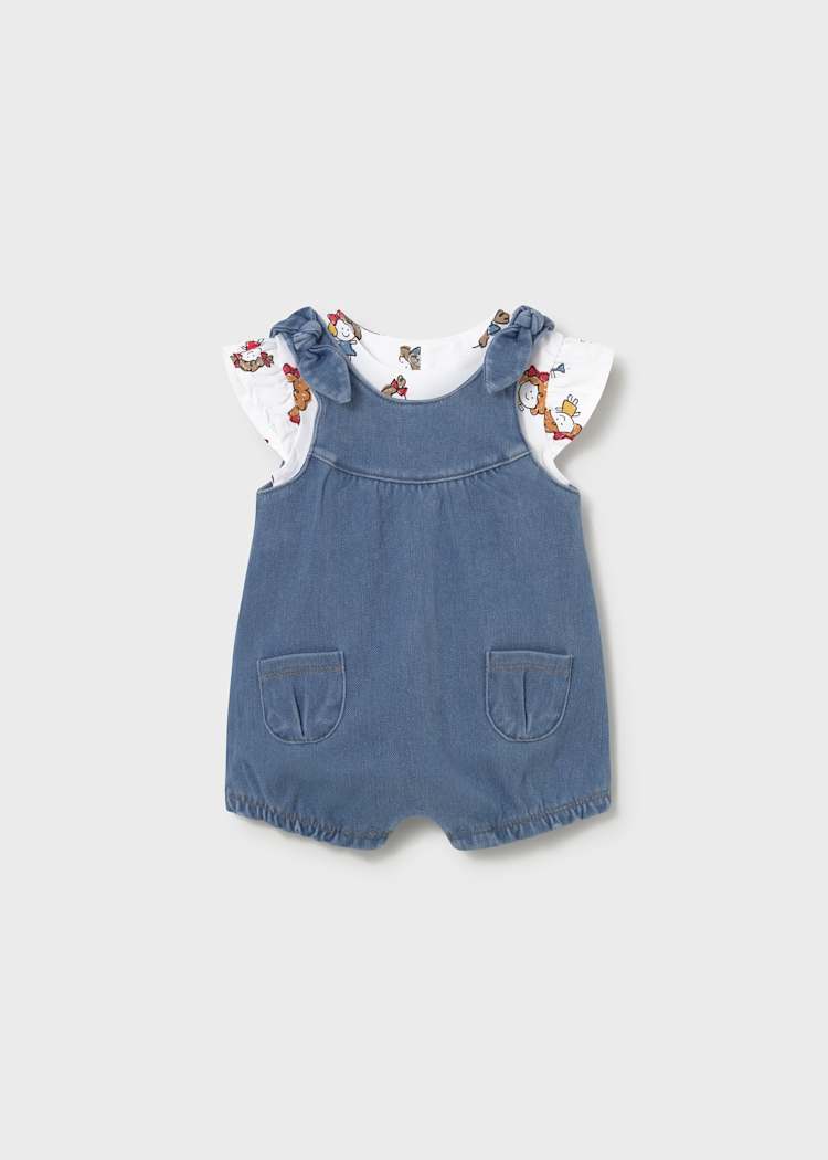Newborn Dungaree and T-shirt Set