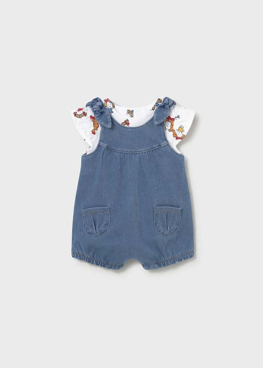 Newborn Dungaree and T-shirt Set