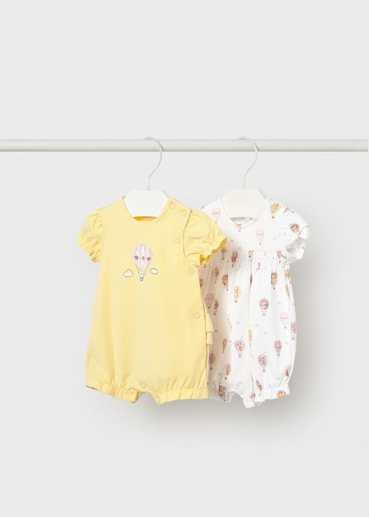 Newborn Girl 2-Pack Romper Set sunny 1705
