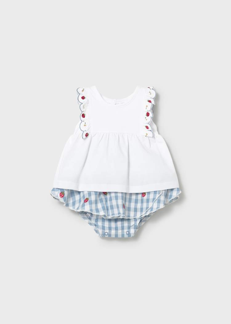 Newborn Girl Gingham Skirt and T-shirt Set 1820