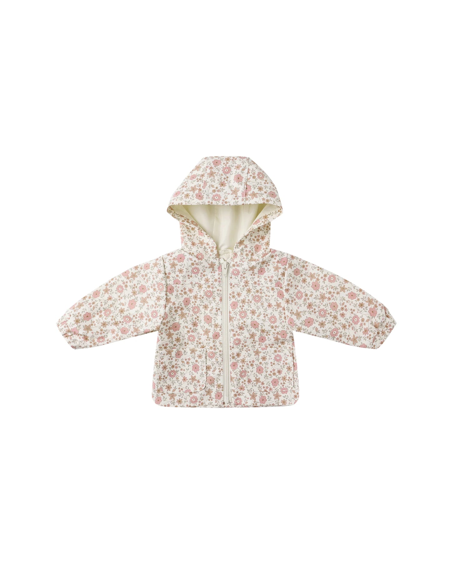 Quincy Mae Raincoat || Pink Bloom