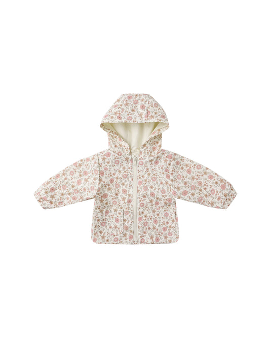 Quincy Mae Raincoat || Pink Bloom