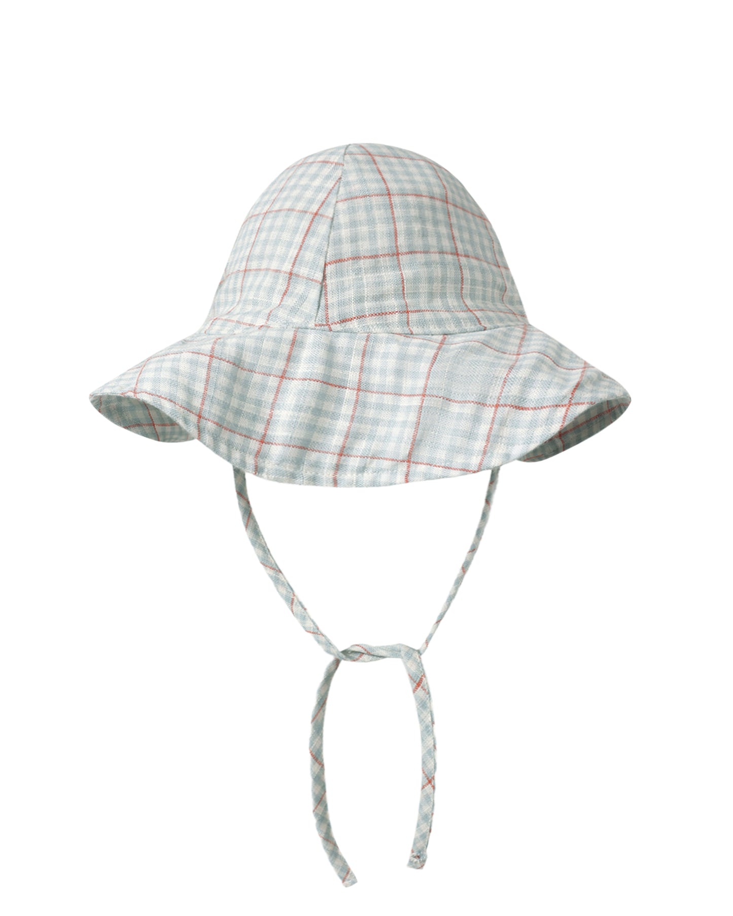 Floppy Sun Hat || Light Blue Plaid