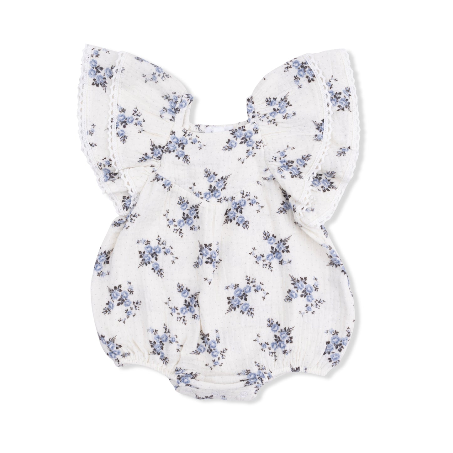 Organic Muslin V-Neck Bubble Romper