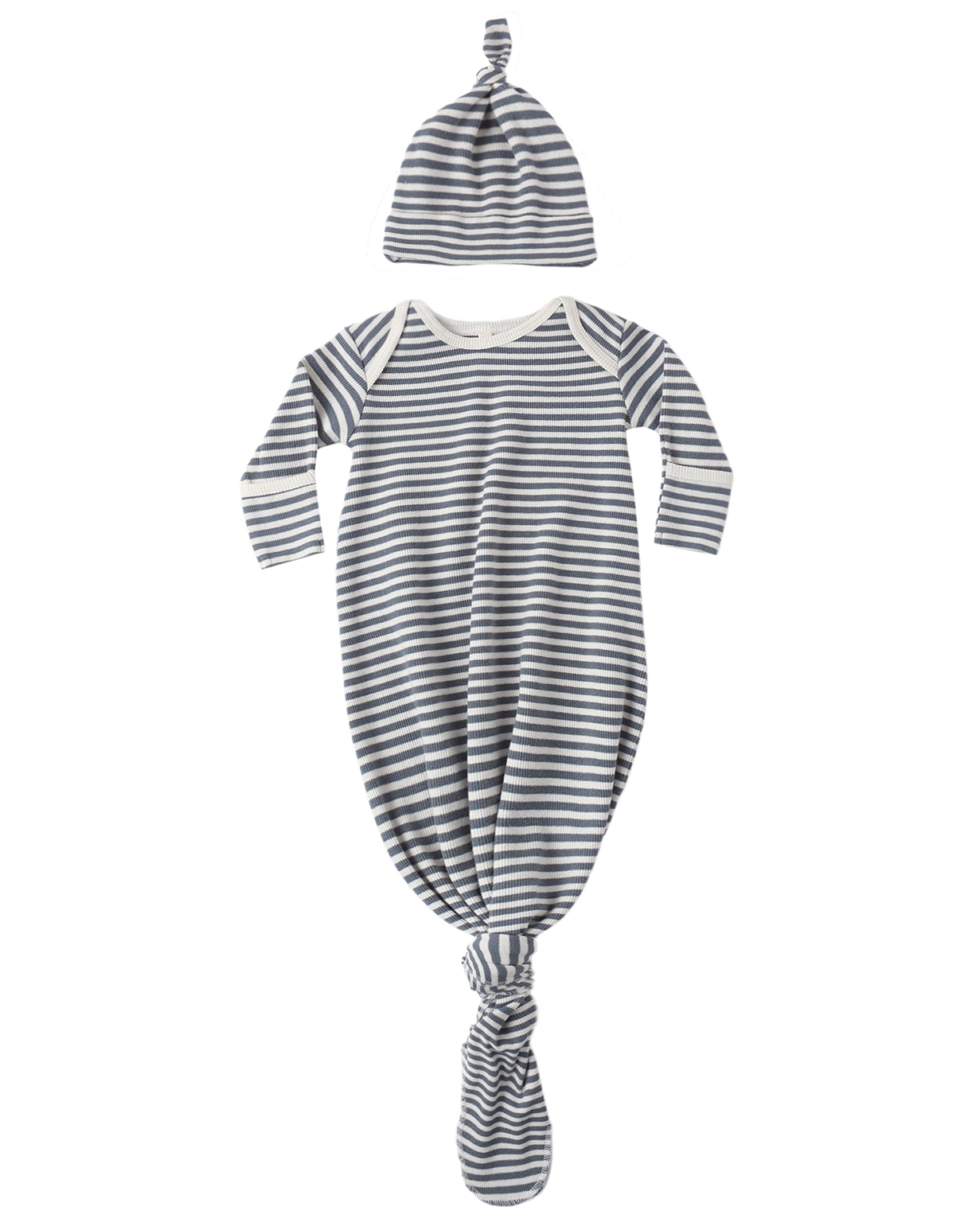 Knotted Baby Gown+ Hat