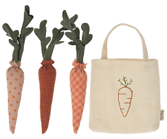 Carrots in shopping bag