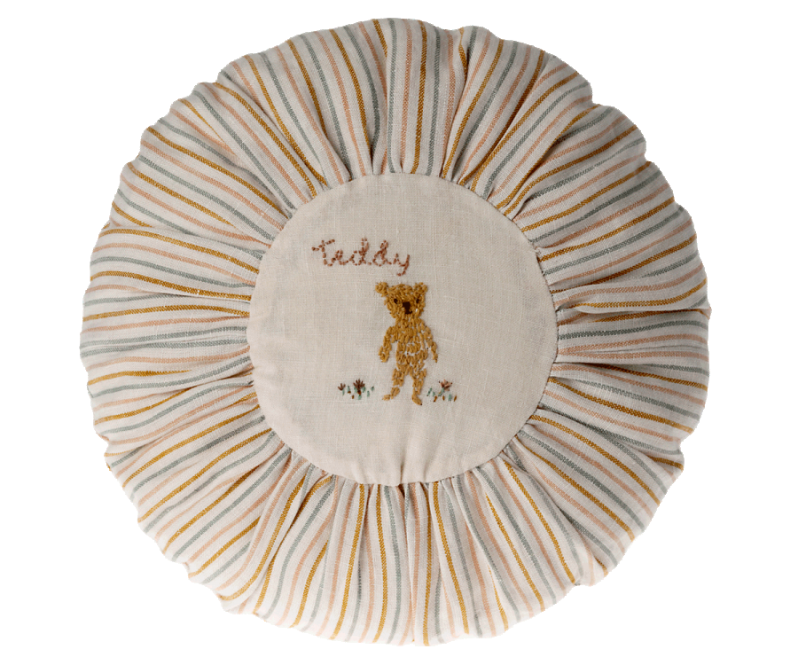 Cushion, Round small - Teddy, striped