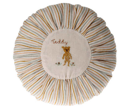 Cushion, Round small - Teddy, striped