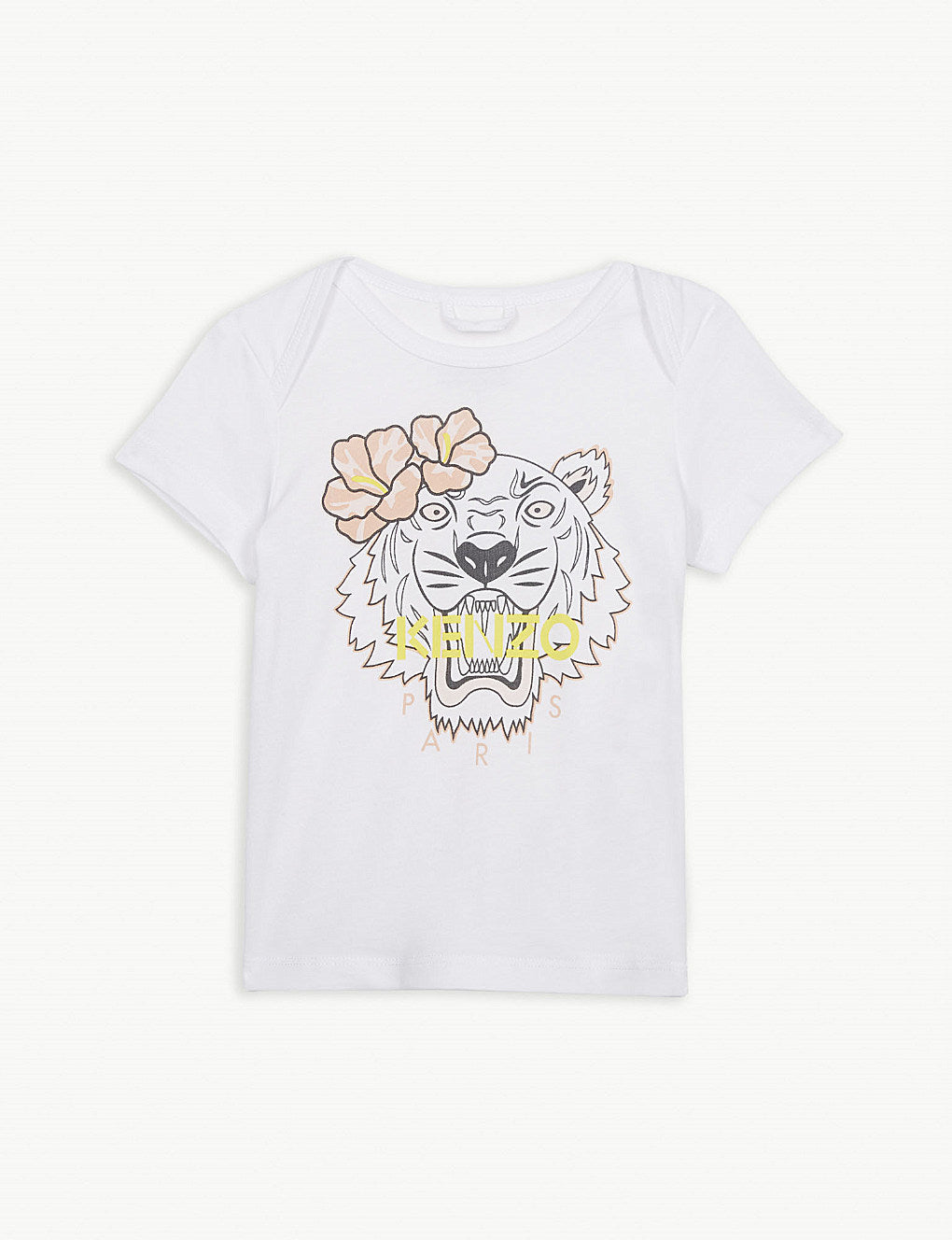 Kenzo Kids Floral tiger logo cotton T-shirt