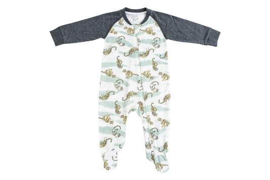 Bamboo Jersey One-Piece Zip Footed Sleeper