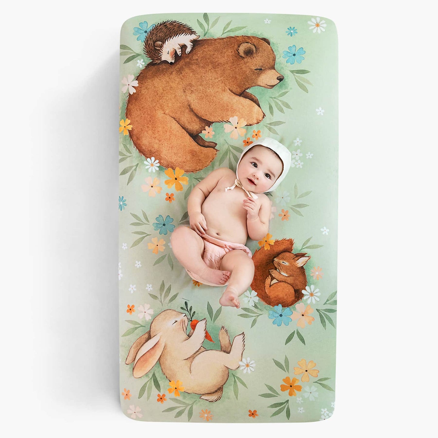 Rookie Humans - Standard Size Crib Sheet Enchanted Meadow