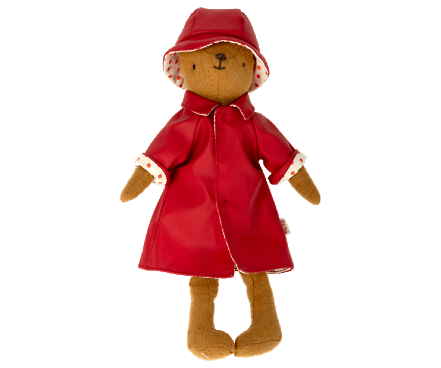 Rain coat w. hat - Teddy mum