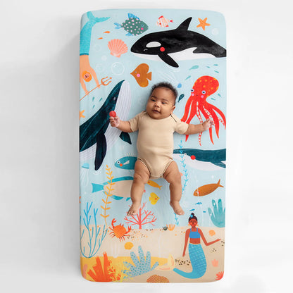 Rookie Humans - Standard Size Crib Sheet Beyond The Reef