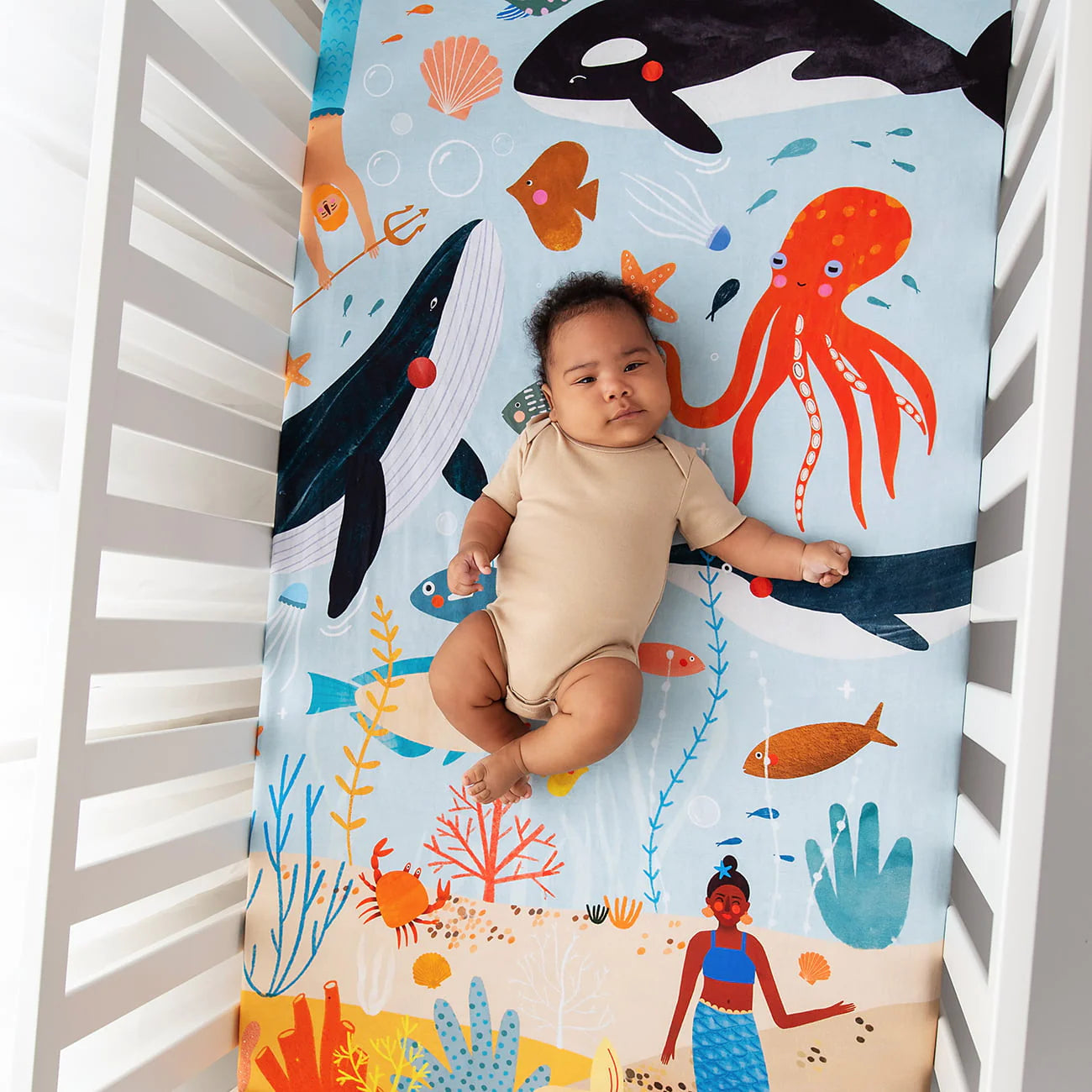 Rookie Humans - Standard Size Crib Sheet Beyond The Reef