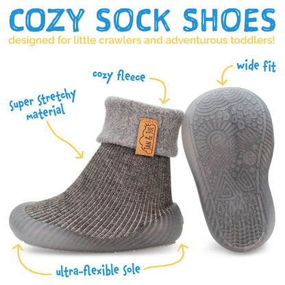 Dark Grey | Cozy Sock Shoes