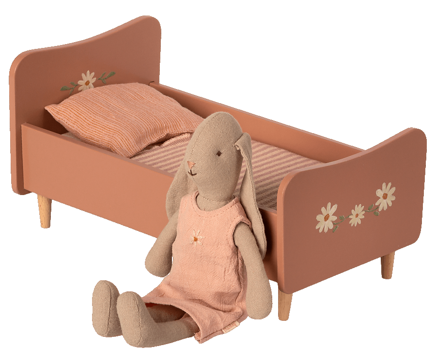 Wooden bed, Mini - Rose