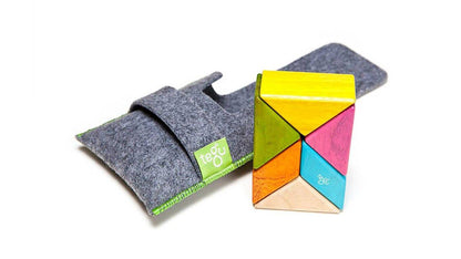 Pocket Pouch Prism - Magnetic Wooden Block Set: Tints