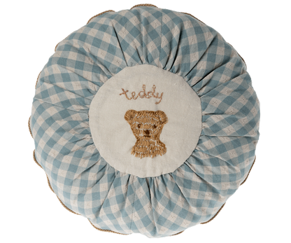 Cushion, Round small - Teddy, checked