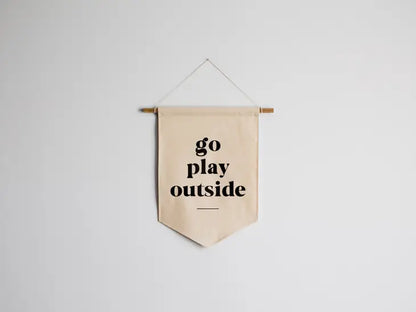 Go Play Outside Canvas Banner