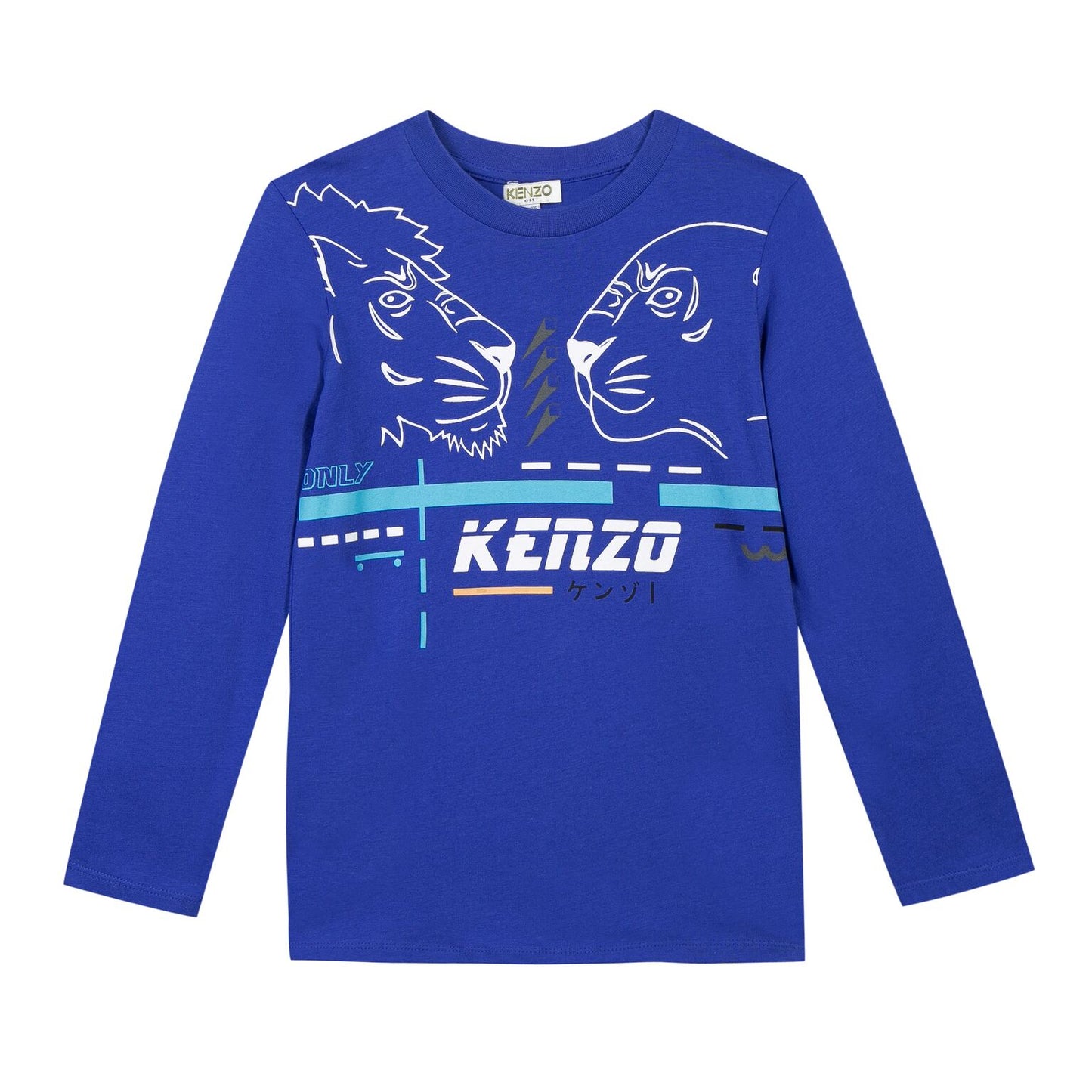 Kenzo Kids lion print long sleeved T-shirt